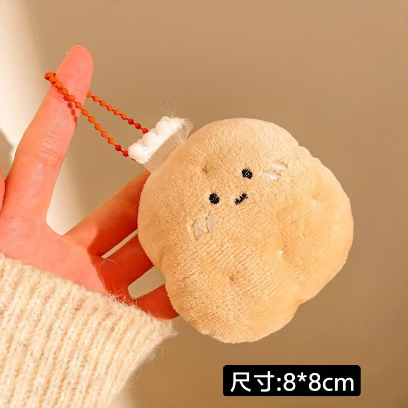 Wholesale Creative Food Plush Doll Pendant Girl Backpack Pendant Keychain Pendant Doll Small Gift Event Stall